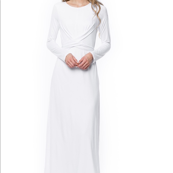 mod white temple dresses